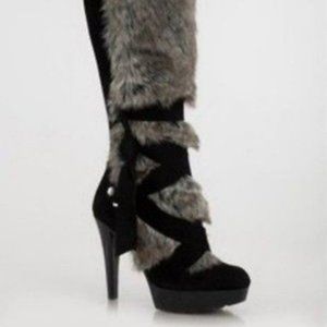 Guess by Marciano Faux Fur High Heel Boots